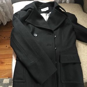 Barely worn black Calvin Klein pea coat.